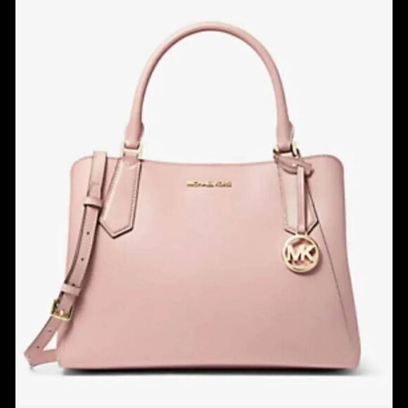 Michael Kors Kimberly Large Pebbled Leather Satchel Blossom NWT. - Picture 1 of 8